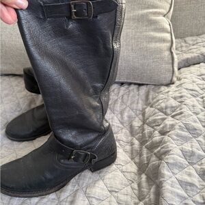 Frye Black Leather Womens Veronica Flex